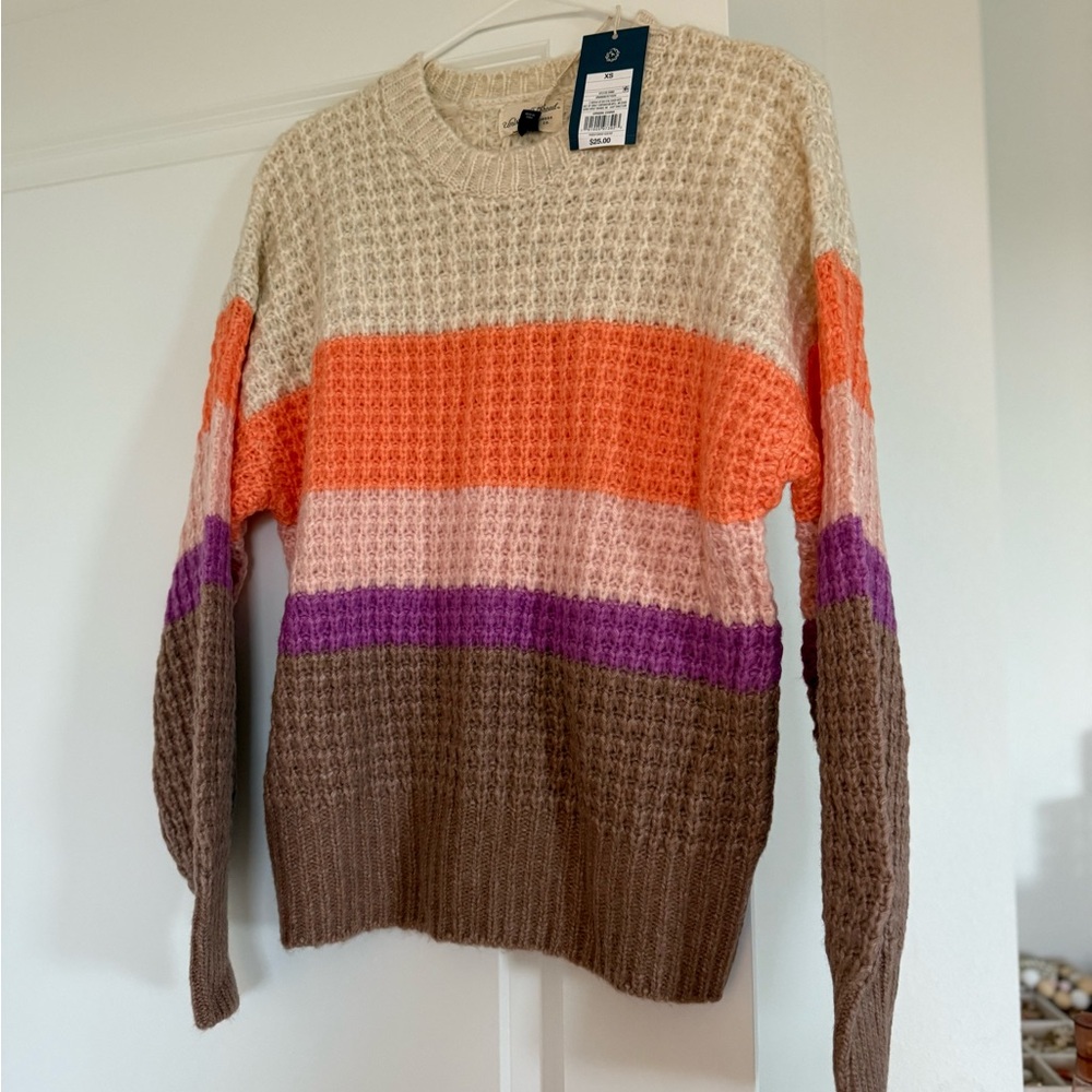 Universal Thread Colorful Striped Crew Neck Sweater - Picture 2 of 3